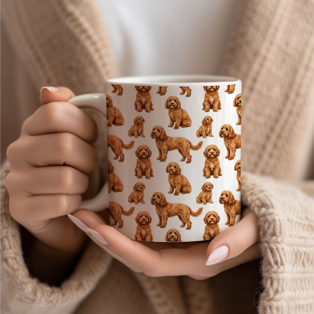 Red Cockapoo Mug 11oz, Cute Cockapoo Dog Lover Gift, Red Puppy Coffee ...