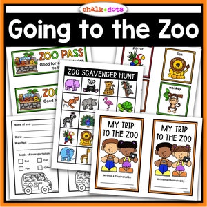 Caccia al tesoro dello zoo, Attività di gita allo zoo, Carte degli animali dello zoo, Diario dello zoo, Asilo, Prima elementare, Seconda elementare, Scuola domiciliare, Stampabile