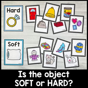 Hard and Soft Sort, Preschool Sorting Activity, Five Senses - Touch ...