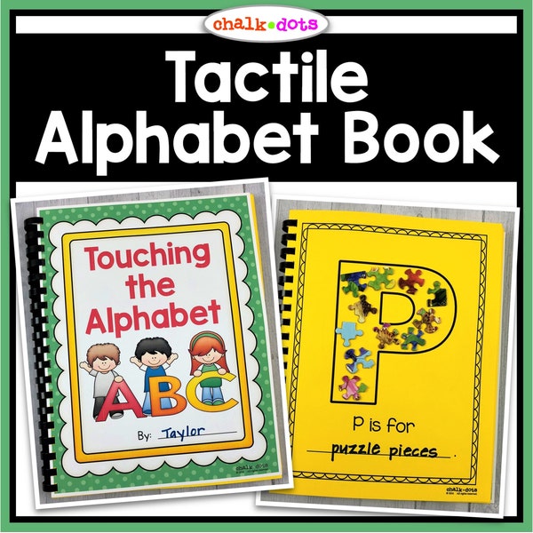 Alphabet Book, Tactile Book, Sensory Alphabet Book, Beginning Sounds, Preschool, PreK, Kindergarten, Homeschool, Printables, Educational