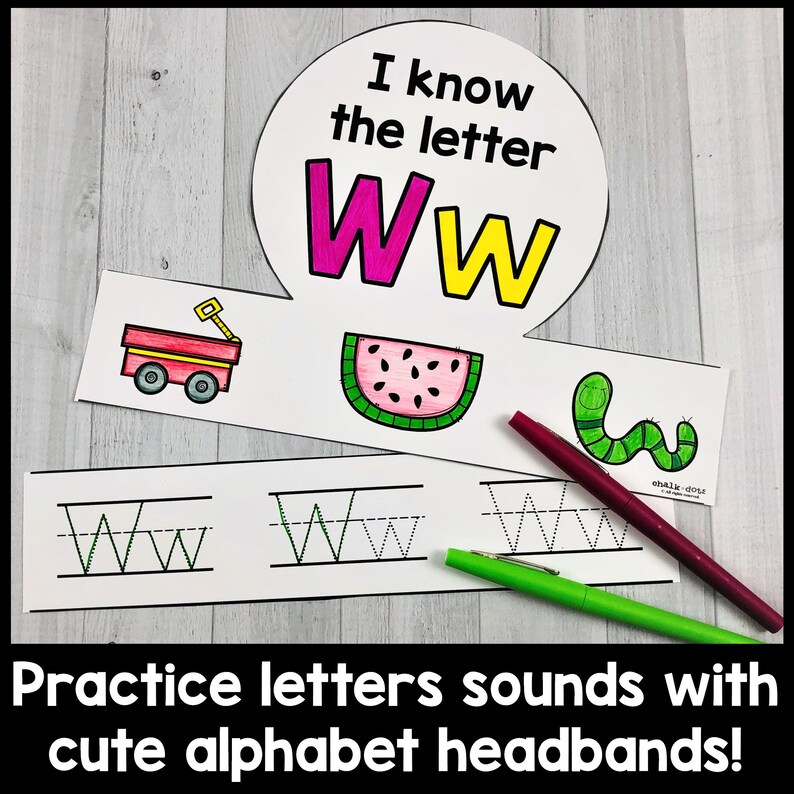 Alphabet Crowns, Alphabet Headbands, Beginning Sounds, Letters