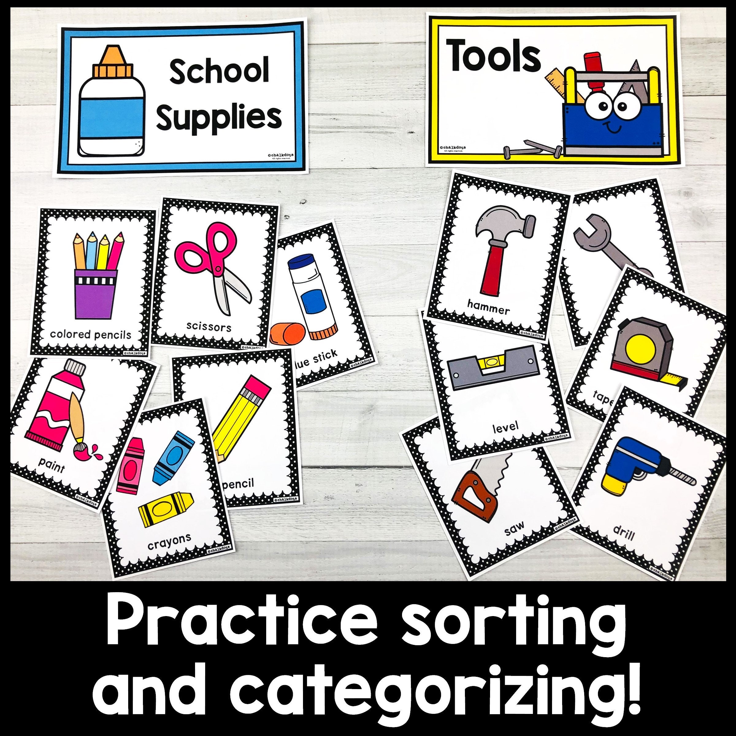 Category Sorting, Classifying Objects, Preschool, Prek, Kindergarten ...