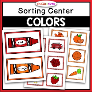 Ordinamento dei colori, Riconoscimento dei colori, Imparare i colori, Schede di ordinamento dei colori, Scuola materna, PreK, Circle Time, Homeschool, Materiali stampabili