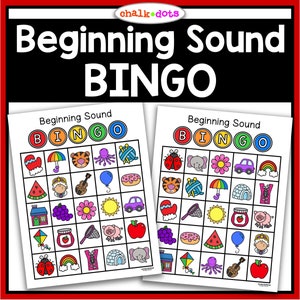 Bingo Del Alfabeto, Bingo De Sonidos Iniciales, Revisión De Sonidos Iniciales, Preescolar, PreK, Jardín De Infantes, Primer Grado, Educación En Casa, Imprimibles