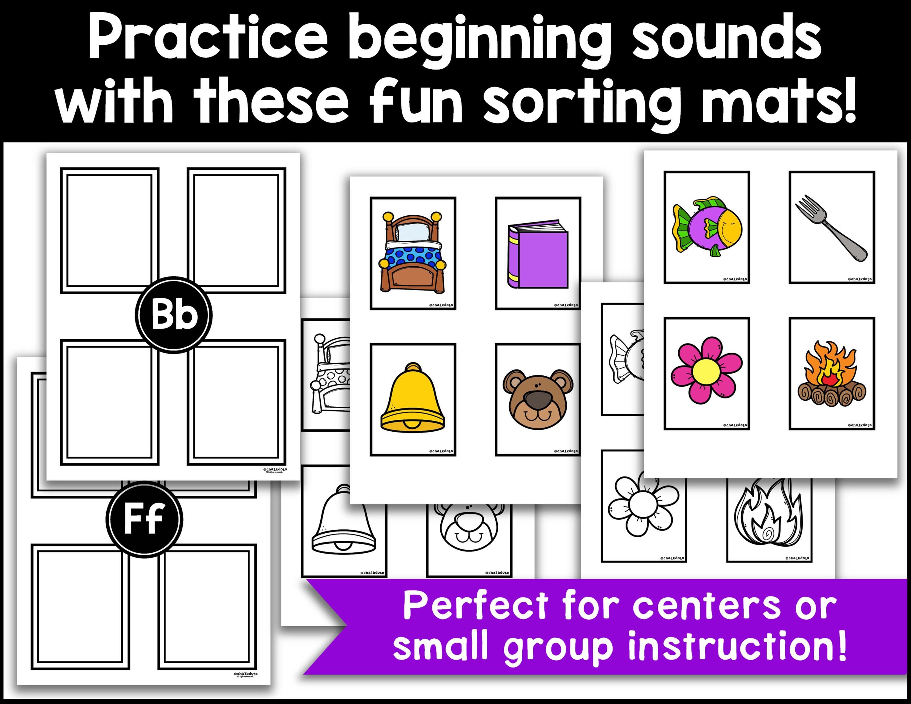 Beginning Sound Sorting Mats, Alphabet Activities, Phonics, Letter ...