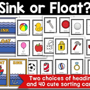 Sink or Float Sort, Science Activity, Preschool, Prek, Kindergarten ...