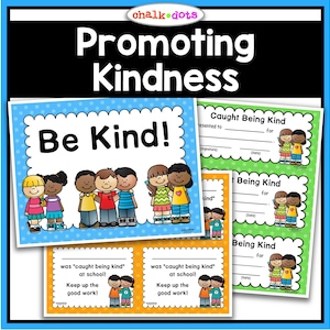 Caught Being Kind Certificates, Random Acts of Kindness Cards, Promoting Kindness, Preschool, PreK, Kindergarten, First Grade, Printables
