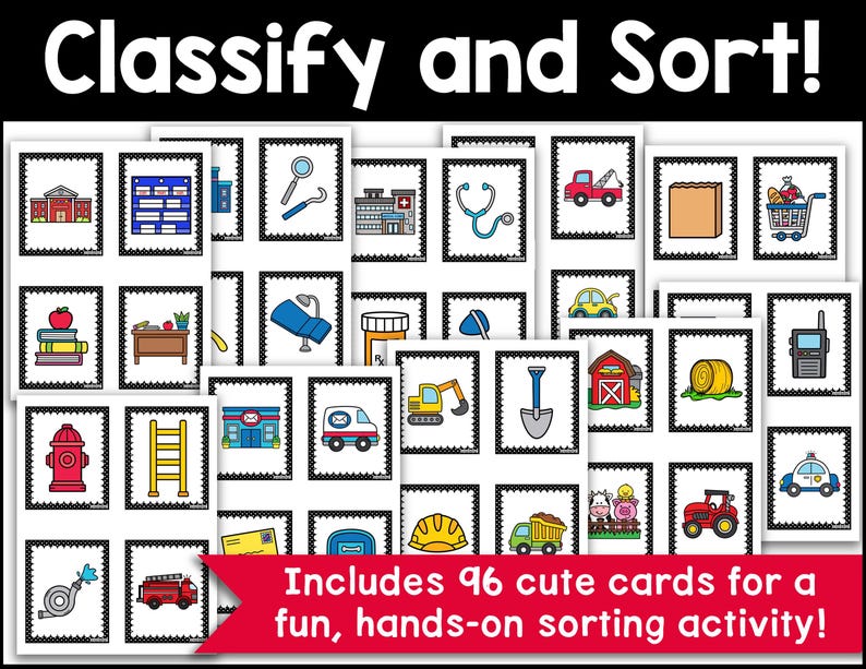 Community Helpers Sorting | Classify and Sort Activity | Jobs ...