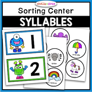 Tri Des Syllabes, Compter Les Syllabes, Lecture, Centre D'apprentissage, Activité En Cercle, Maternelle, Première Année, École À La Maison, Imprimables