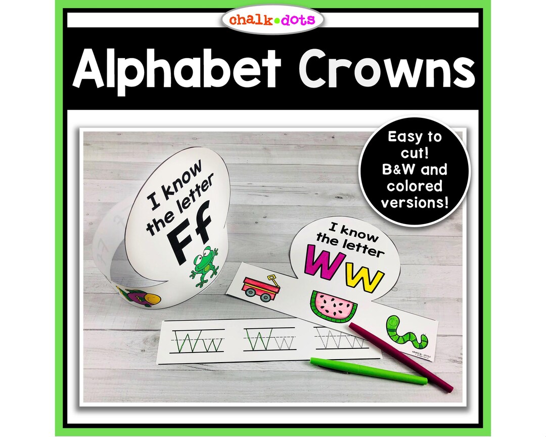 Alphabet Crowns, Alphabet Headbands, Beginning Sounds, Letters ...