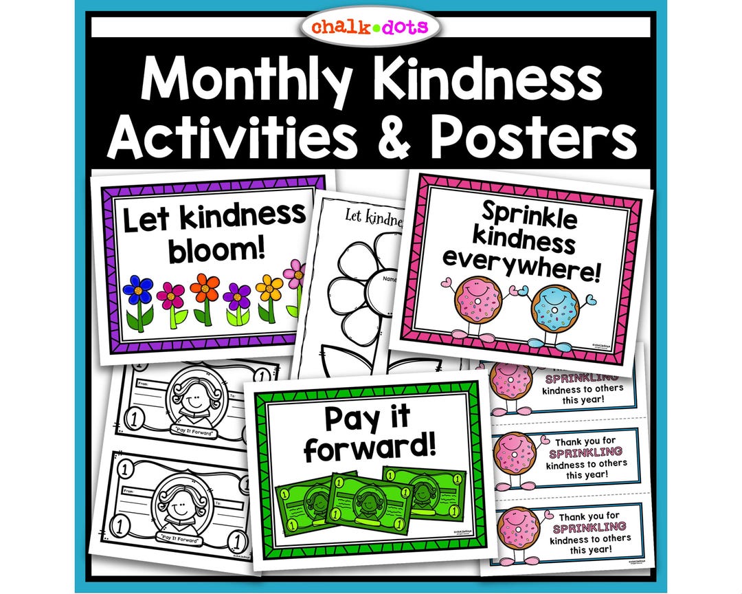 Kindness Activities and Posters, Random Acts of Kindness, Year-long ...