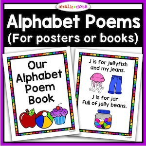 Livros do alfabeto, poemas e cantos do alfabeto, pôsteres do alfabeto, sons iniciais, imprimíveis, pré-escola, pré-escola, jardim de infância, ensino doméstico