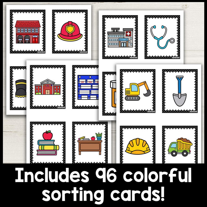 Community Helpers Sorting | Classify and Sort Activity | Jobs ...