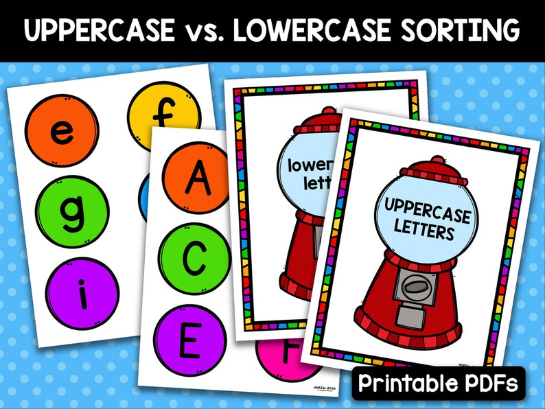 Uppercase Vs. Lowercase Letter Sort Sorting Letters Etsy