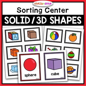 3D-former, Hela former, Formsortering, 3D-formigenkänning, Mattecenter, Förskola, Cirkeltid, Hemundervisning, Utskrivbara material