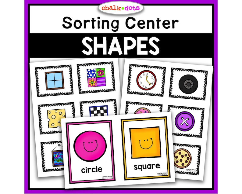 Shape Sorting, Shape Recognition, Sorting Shapes, Preschool, Prek