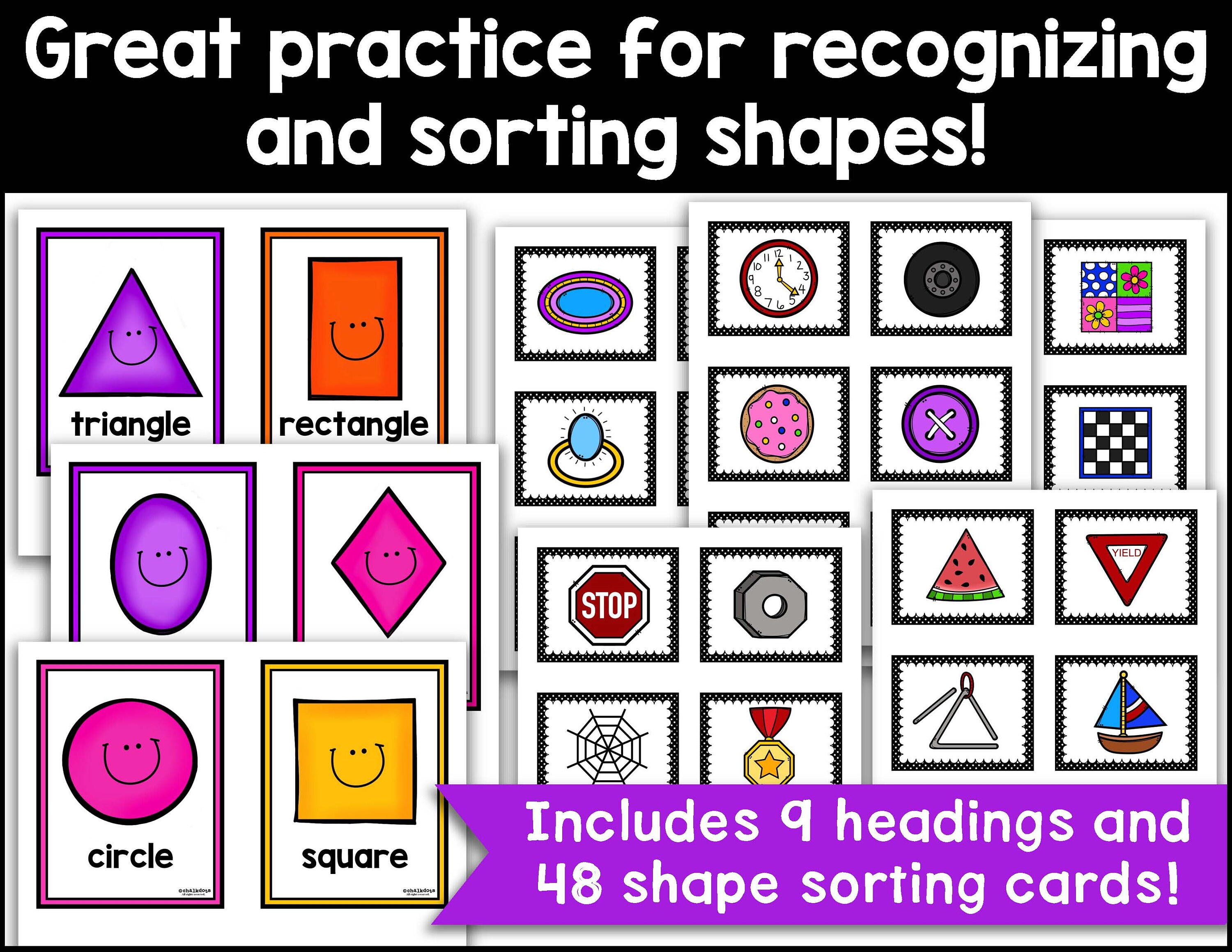 Shape Sorting, Shape Recognition, Sorting Shapes, Preschool, Prek ...