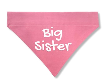 Pregnancy/Baby/Big Sister/Big Brother Announcement 100% Cotton Over The Collar Bandana