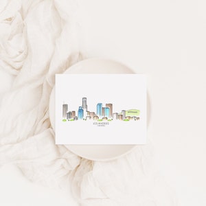 Juego de tarjetas de felicitación de Los Ángeles con sobres - Los Ángeles, CA Papelería - Tarjetas de agradecimiento - Tarjetas en blanco - Juego de 12 o 24 - Personalizable