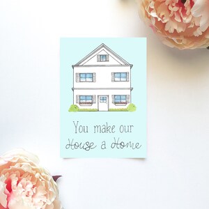 Mother’s Day Card and Envelope - Greeting Card for Mother’s Day - Card for Mom - Mom You Make Our House a Home Card