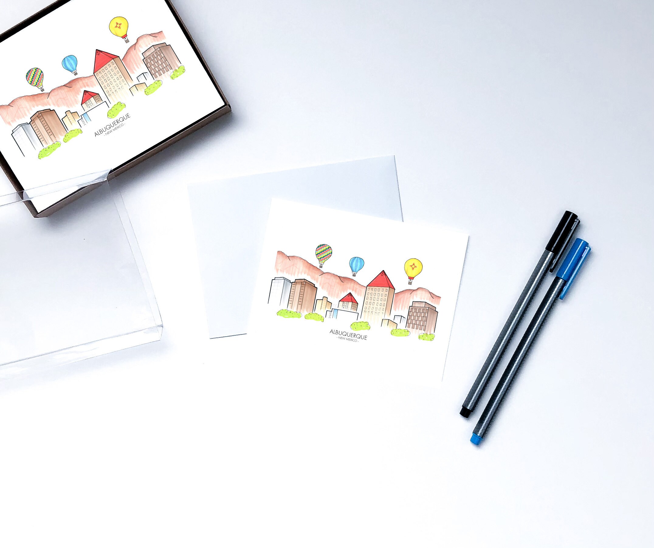 Albuquerque Greeting Card Set With Envelopes Albuquerque NM Etsy