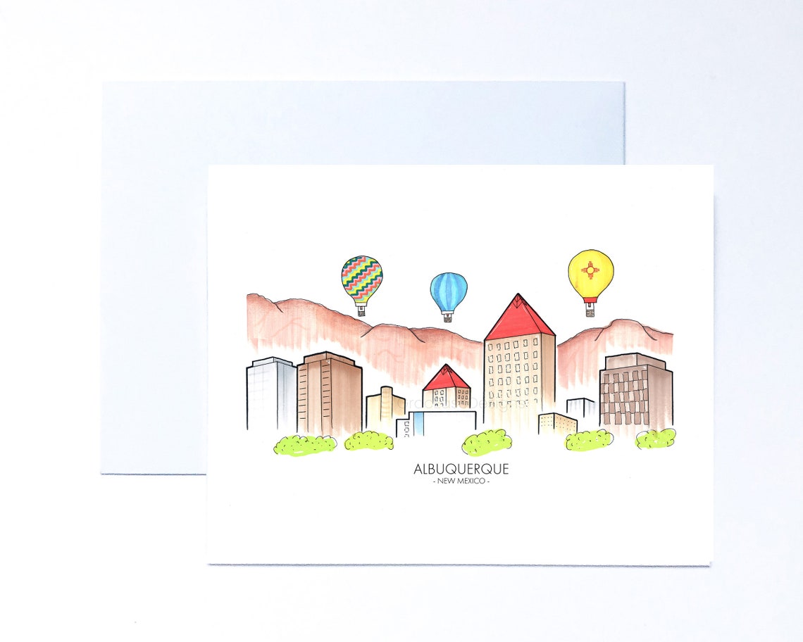 Albuquerque Greeting Card Set With Envelopes Albuquerque NM Etsy