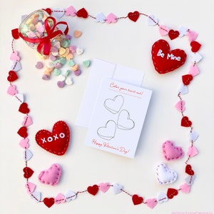 Biglietto di San Valentino blank candy heart con busta - Biglietto di San Valentino fai-da-te - Biglietti di San Valentino per bambini - Teacher Valentine - Singolo o set di 8