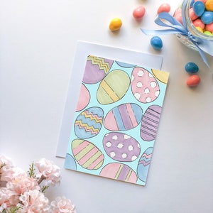 Tarjeta de huevo de Pascua y sobre - Tarjeta de Pascua - Regalo de Pascua - Individual o Set de 4