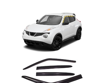 Rain Guards for Nissan Juke 2011-2017 (4PCs) Smoke Tinted Tape-On Style