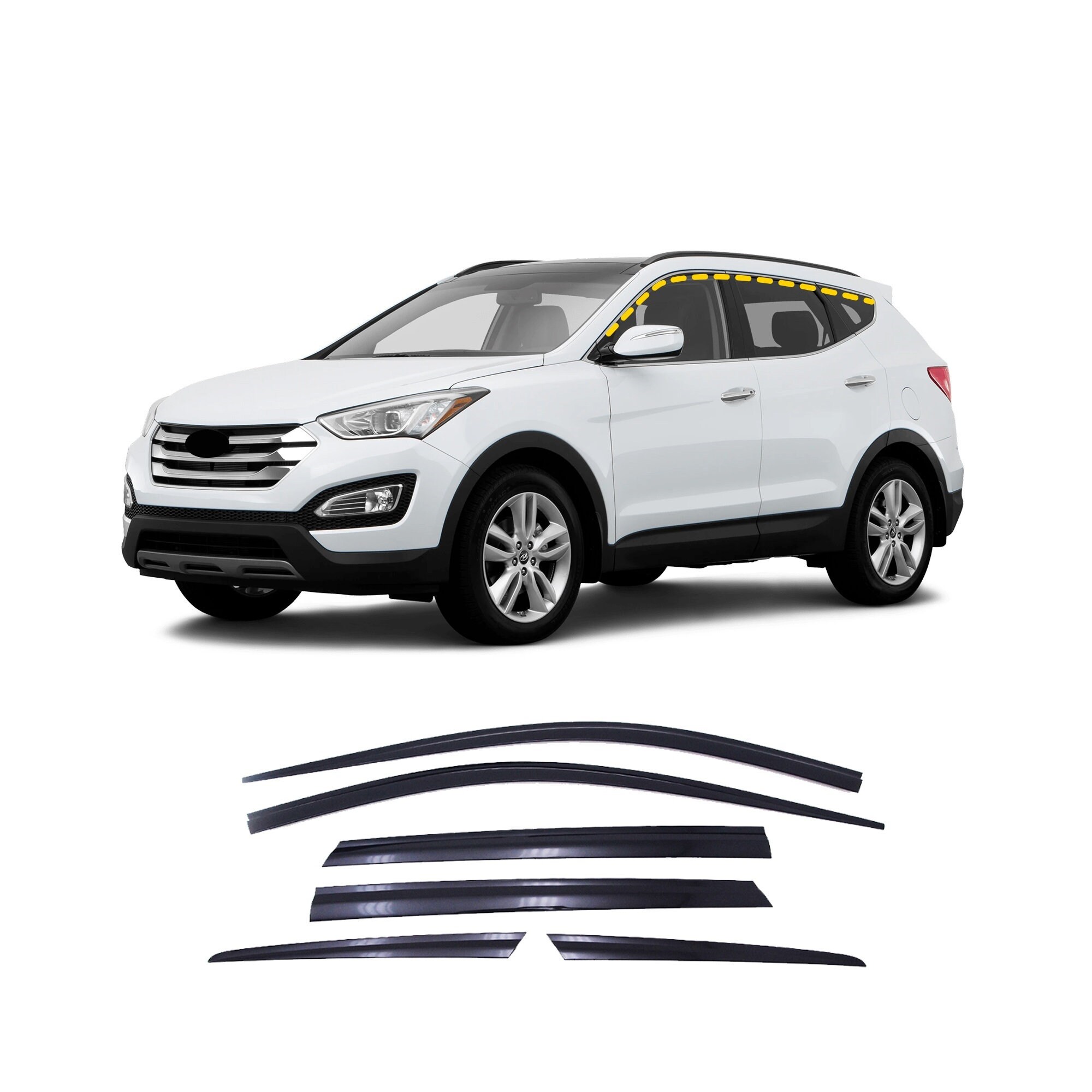 2020 hyundai santa fe window rain guards deals