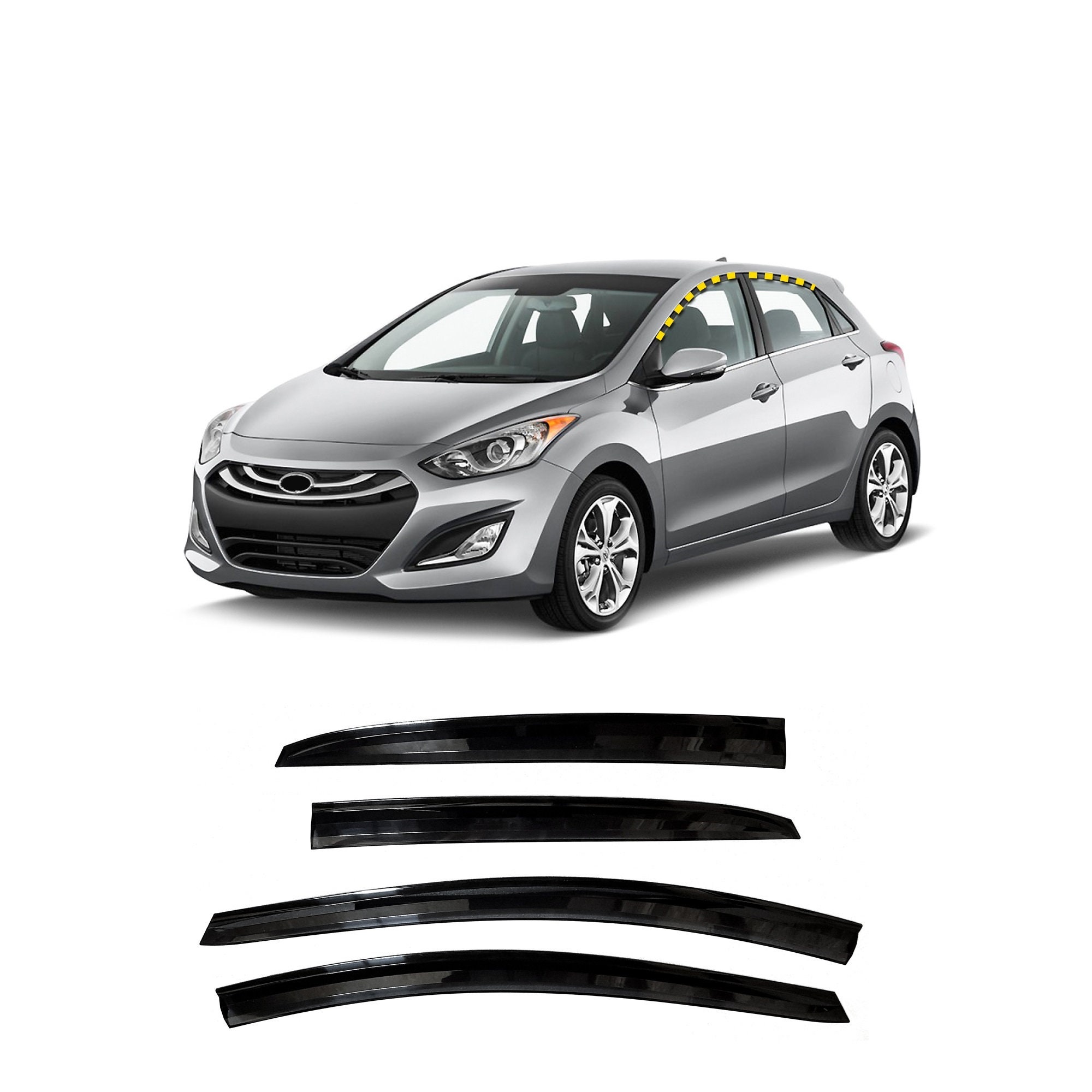 White Hyundai Elantra With Shark Mouth  Sticker for Sale by SmedleyandCo