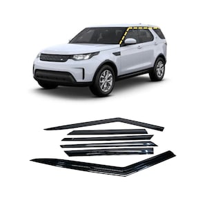 Rain Guards for Land Rover Discovery 2017-2024 (6PCs) Black Tape-On Style