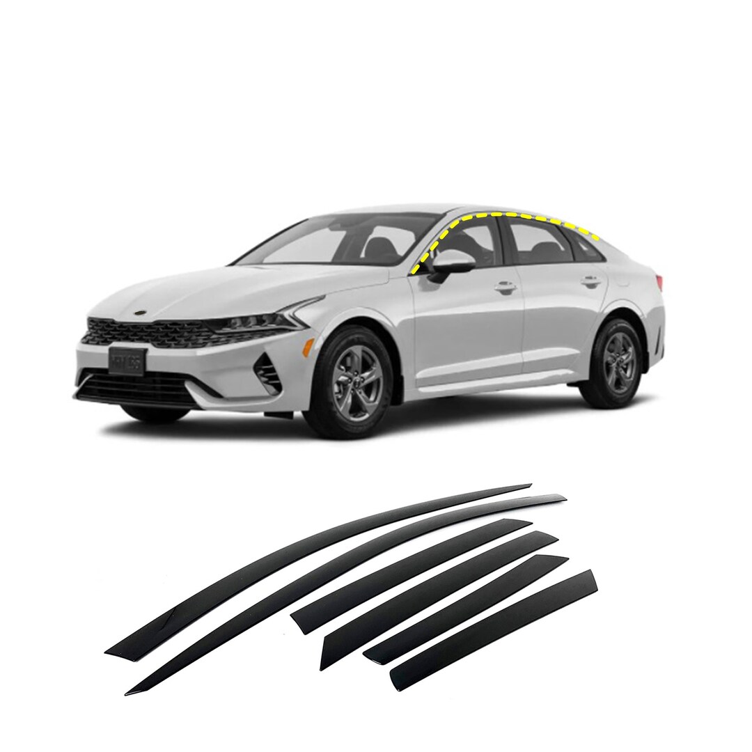 Rain Guards for Kia K5 20212022 6pcs Smoke Tinted Tapeon Etsy