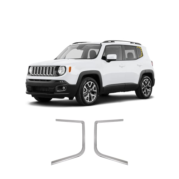 C-Pillar Post Trim for Jeep Renegade 2015-2023 (2PCs) Chrome Finish Tape-On Style