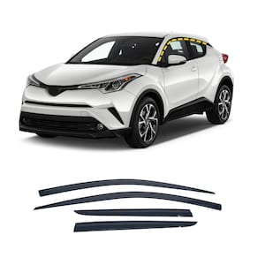 Protections de pluie pour Toyota C-HR 2018-2022 (4 pcs) style adhésif teinté fumée