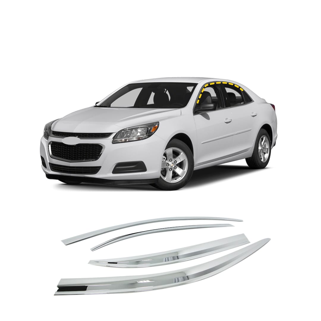 Rain Guards for Chevrolet Malibu 2013 2015 LTD 2016 4pcs Chrome Finish Tape on Style Etsy
