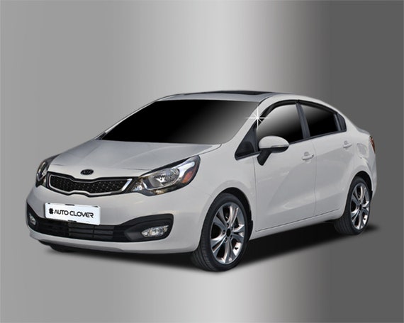 Rain Guards for Kia Rio Sedan 2012 2017 4pcs Smoke Tinted Tape on