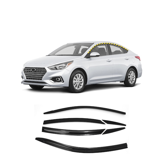 SMOKED WINDOW VENT SUN VISORS RAIN GUARD 6PCS FOR HYUNDAI KONA