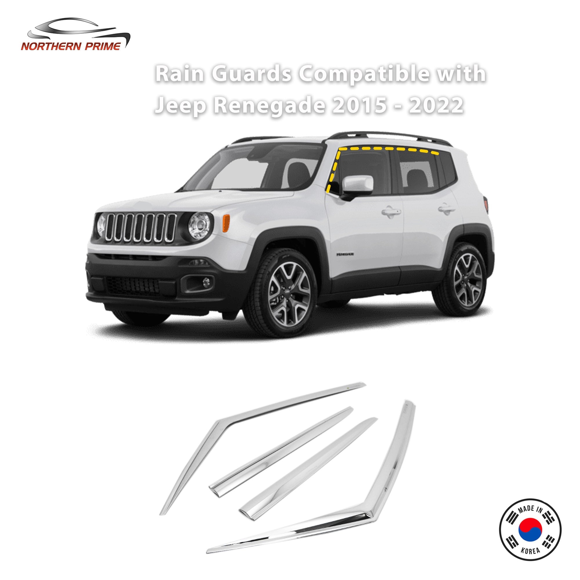 Vent Deflectors for Jeep Renegade Chrome Etsy