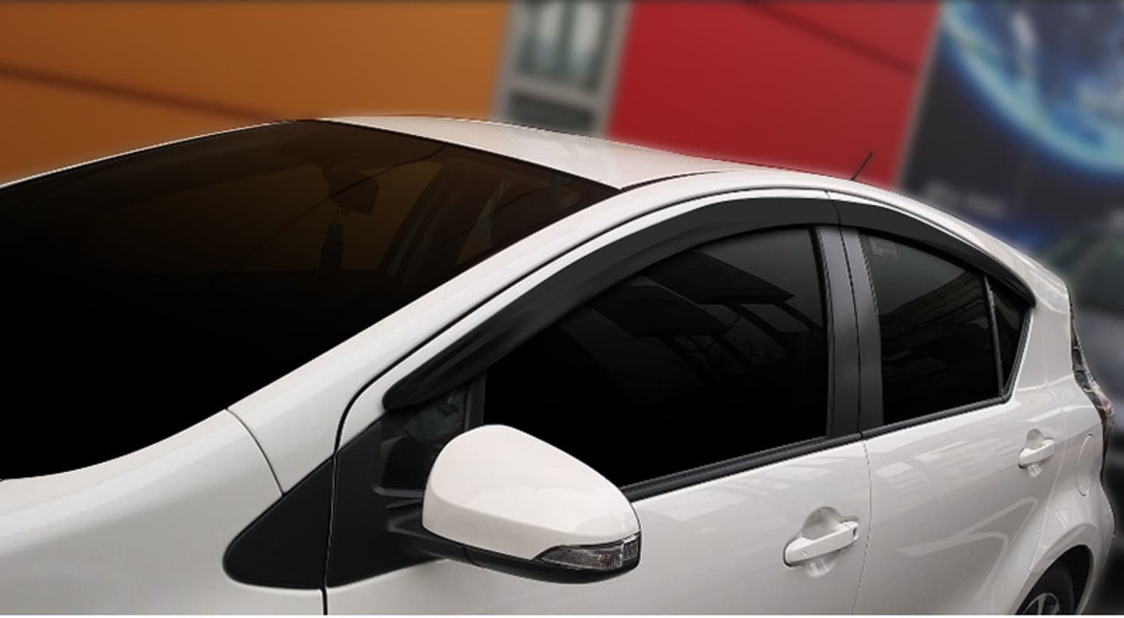 Déflecteurs de vent de fenêtre de voiture 4 pièces en plastique ABS noir  teinté pour Ford