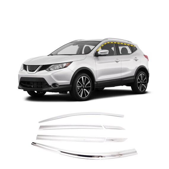 Regenstopper für issan Qashqai 2017-2023 6 Stück verchromt Tape-On