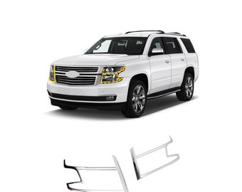 Headlight Cover Trim for Chevrolet Tahoe 2015 2020 2pcs Chrome Finish Tape on Style Etsy