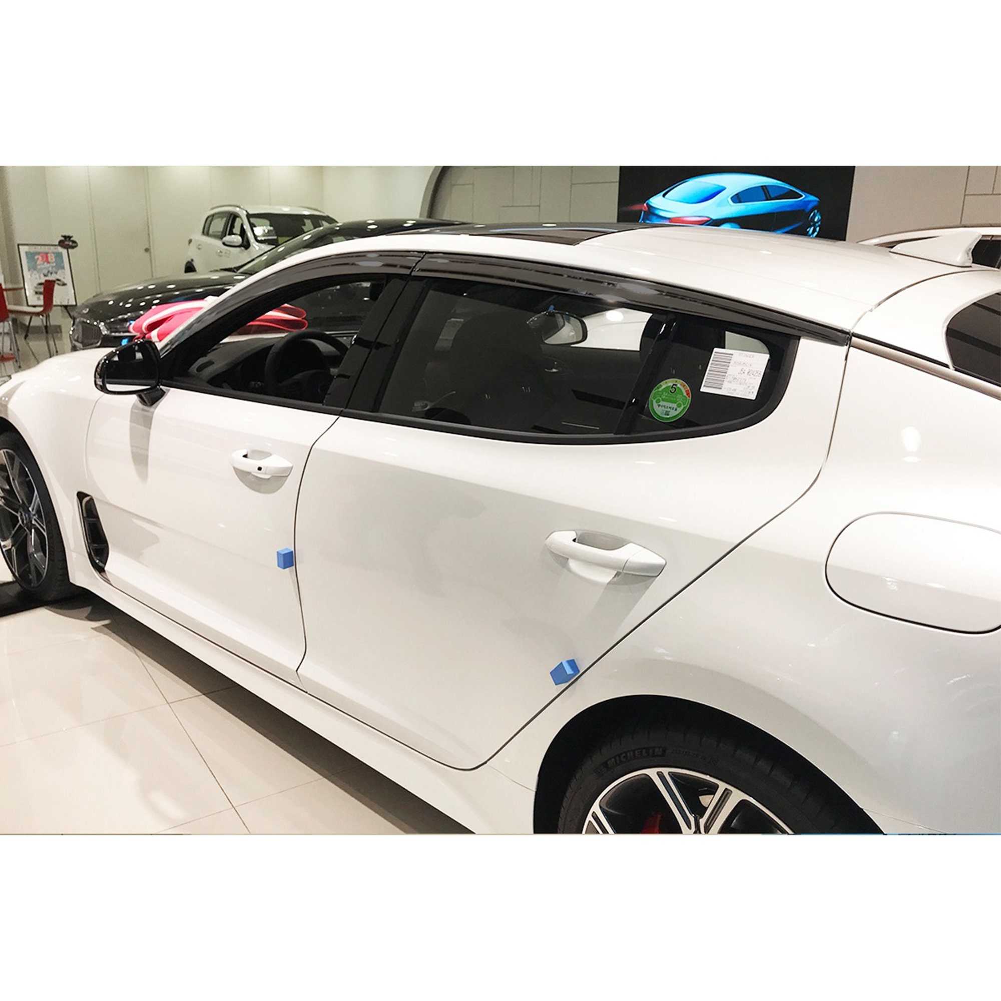Rain Guards for Kia Stinger 2018 2023 4pcs Smoke Tinted Tape on Style Etsy