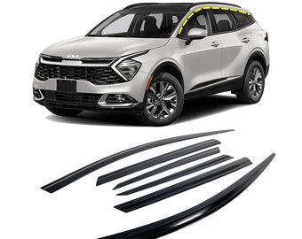 Rain Guards for Kia Sportage 2023 2024 6pcs Smoke Tinted Tape