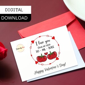 Valentines Day Greeting Card Instant Download, PDF Card, Template Card, Valentines Day card to download, cute valentines day cards