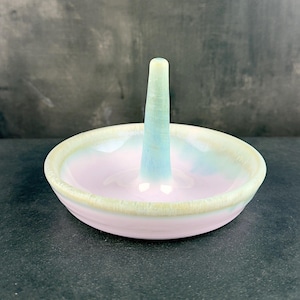 Handmade Porcelain Ring Dish | Ceramic Jewelry Tray & Trinket Bowl | Unique Engagement or Bridal Shower Gift image 4