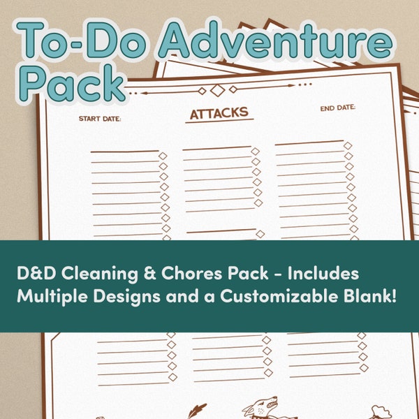 D&D Cleaning and Chores Adventure Pack