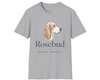 Basset Hound Portrait T-Shirt | Dog Head Illustration, Pet Lover Tee