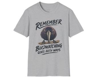Remember That Birdwatching T-Shirt | Crow Illustration, Humorous Nature Tee