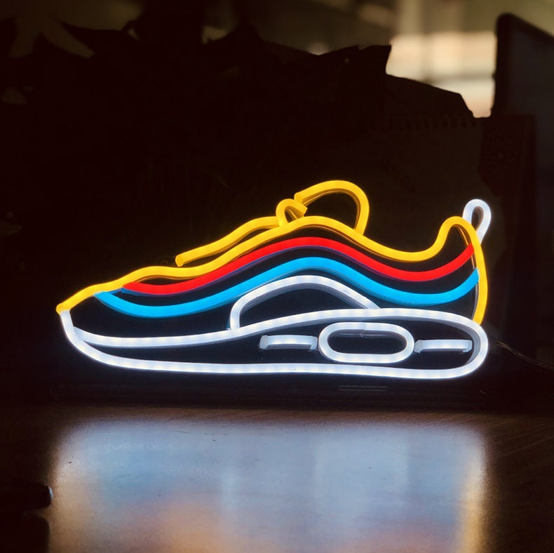 Air Max 1/97 Sean Wotherspoon Neon Sign, Air Jordan, Nike Air, Shoe, Shoes Shoe Decor, Sneaker, Cade